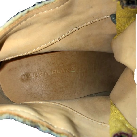 Terra Plana Vegan Anthropologie Boho Multicolor Suede Fabric Heel Booties 6-6.5 - Picture 9 of 12